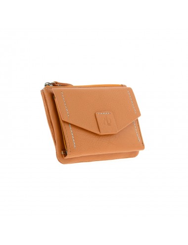 Women's small extra soft leather wallet - Golden Oak