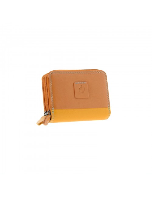 Extra soft leather card holder-wallet - Golden Oak