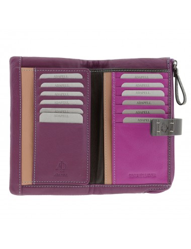 Women's soft wallet in large size leather - Orange
