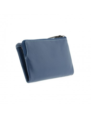 Women's wallet in extra soft leather - Navy