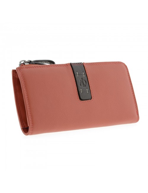Women's large size soft wallet - Orange