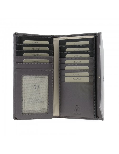Large women's wallet with RFID protection - Grey