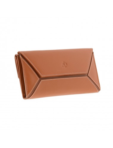 Large women's wallet with RFID protection - Tan