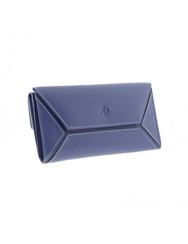 Large women's wallet with RFID protection - Cobalt