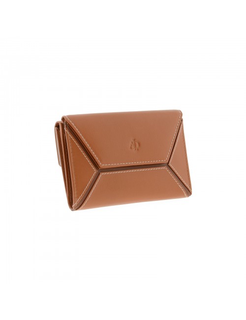 Medium wallet with RFID for women - Tan