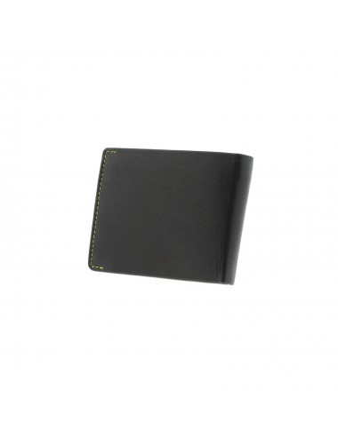 Leather men's wallet with pocket and RFID