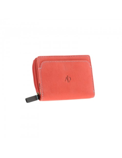 Mini leather women's wallet with RFID