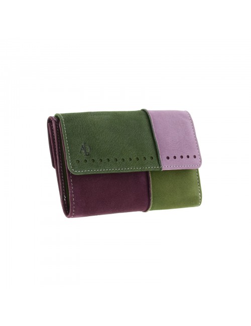Medium woman's wallet RFID multi green