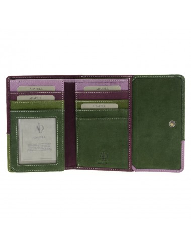 Medium woman's wallet RFID multi green