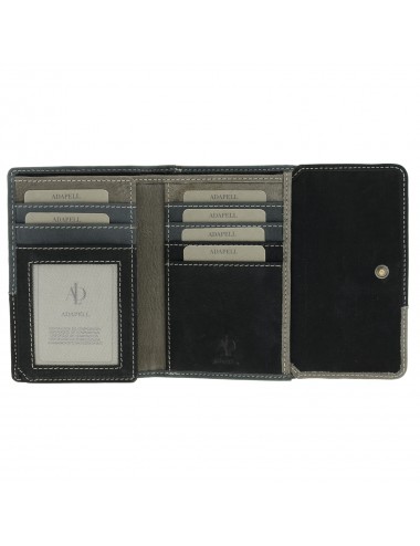 Medium woman's wallet RFID multi blue