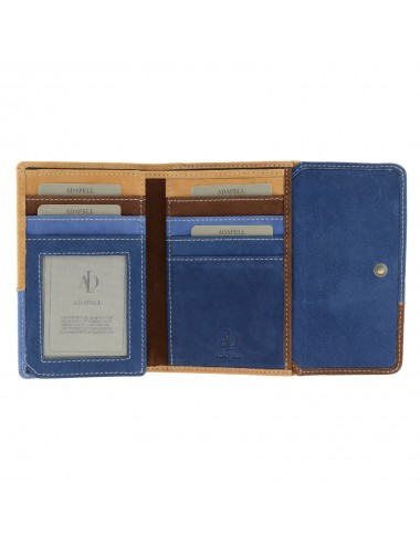 Medium woman's wallet RFID multi blue