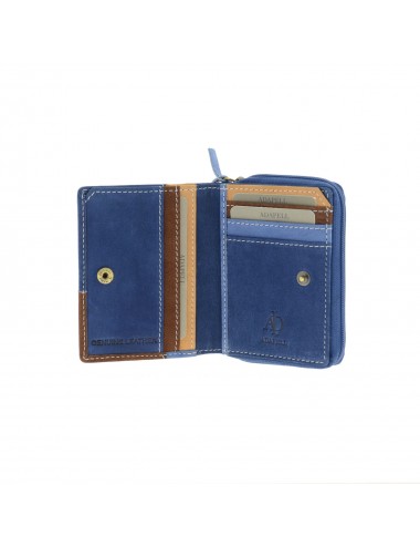 Small wallet for woman and RFID blue