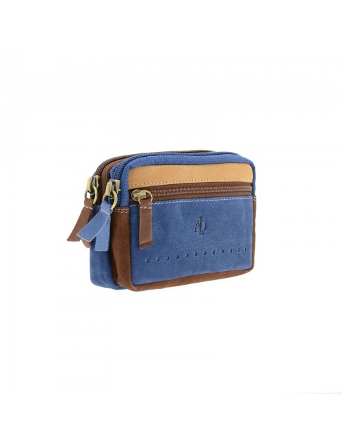 Small multicolor purse for woman in blue color