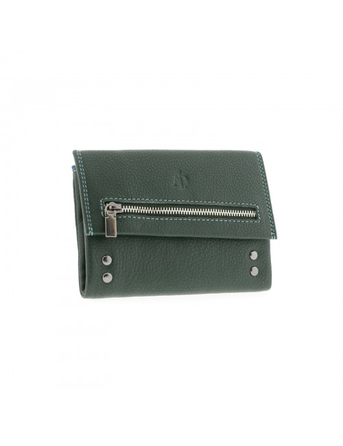 Wallet in extra soft leather for woman - Green