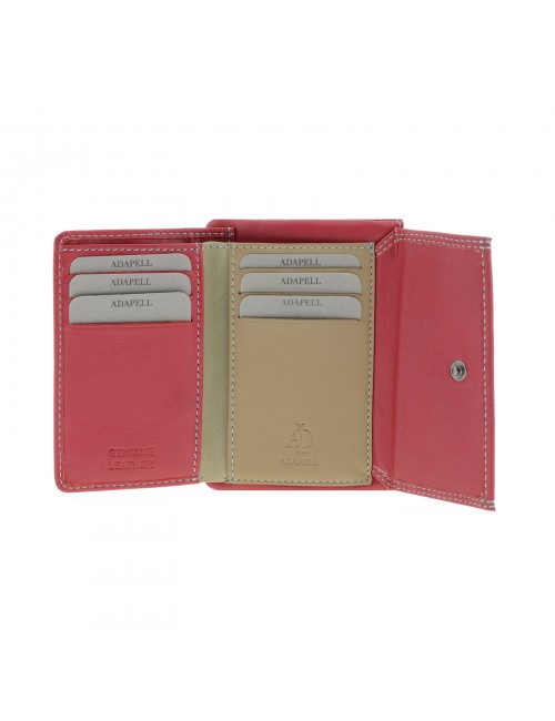 Woman's wallet in leather - Red