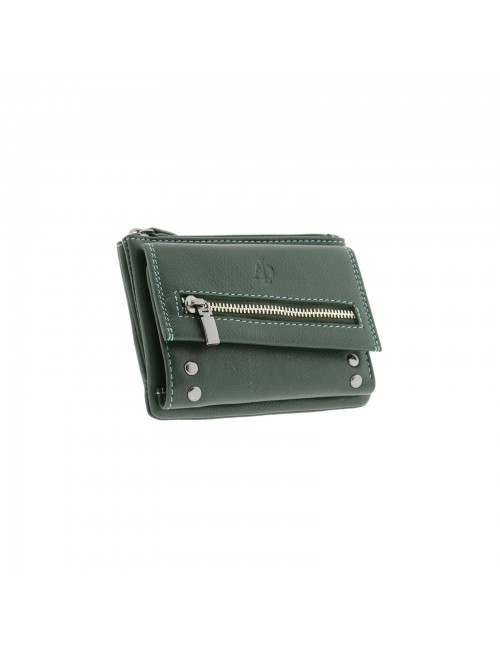 Woman's wallet in leather - Green