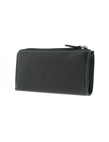 Large extra soft leather women's wallet - Black