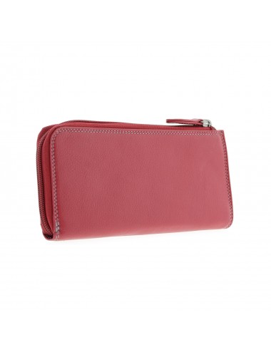 Large extra soft leather women's wallet - Red