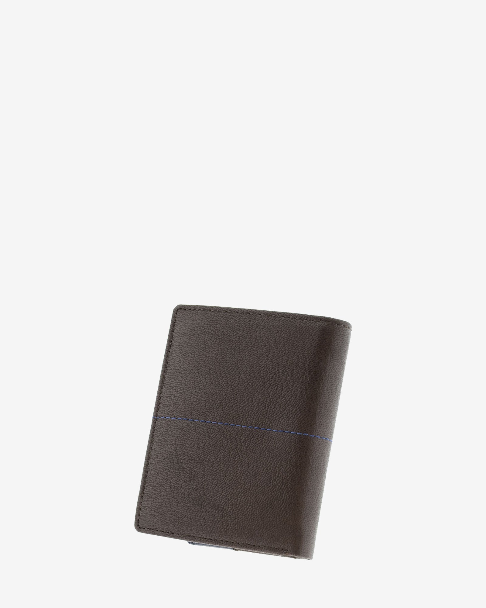 Cartera de hombre de piel genuina en color marrón, vista trasera,  referencia 1595-2