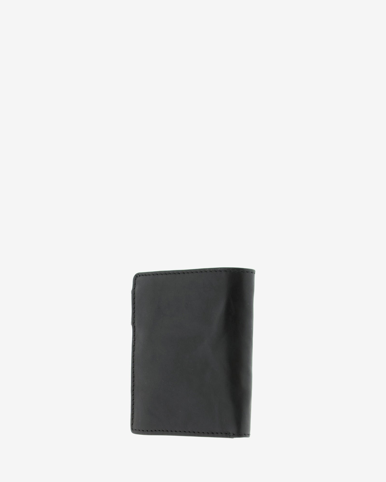 Cartera de hombre de piel genuina en color negro y gris, vista trasera, referencia 1613-1