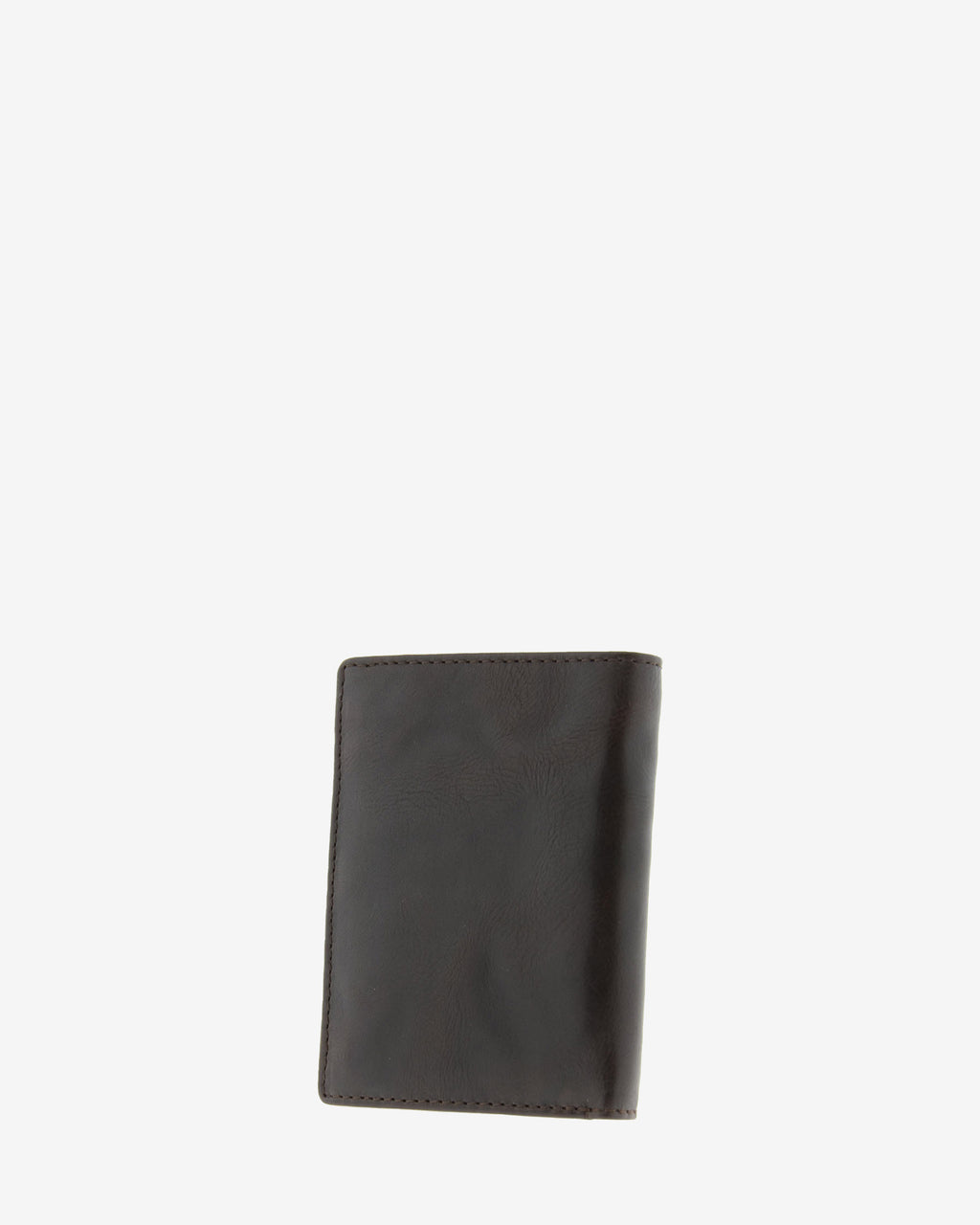 Cartera de hombre de piel genuina en colores marrón chocolate y cuero, vista trasera, referencia 1614-2