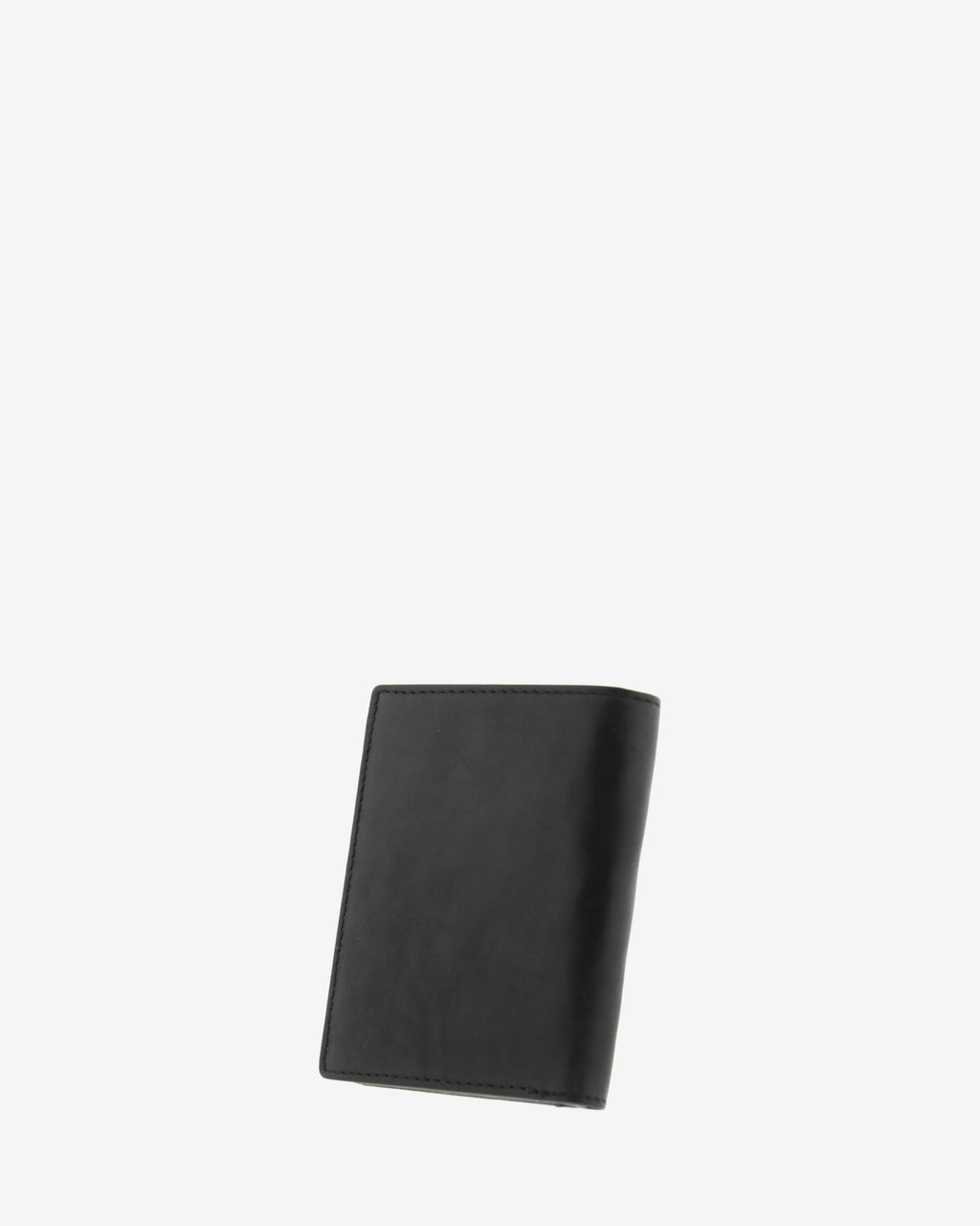 Cartera de hombre pequeña de piel genuina en color negro y gris, vista trasera, referencia 1615-1