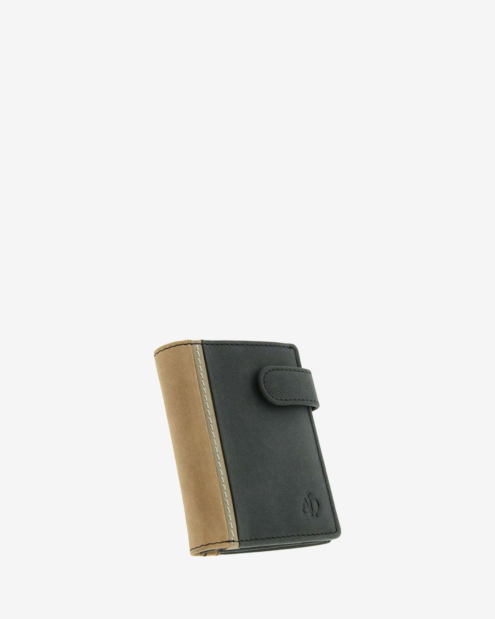 Cartera de piel auténtica colección Oxford para hombre en color negro y cuero con monedero y con RFID - REf. 1640-1