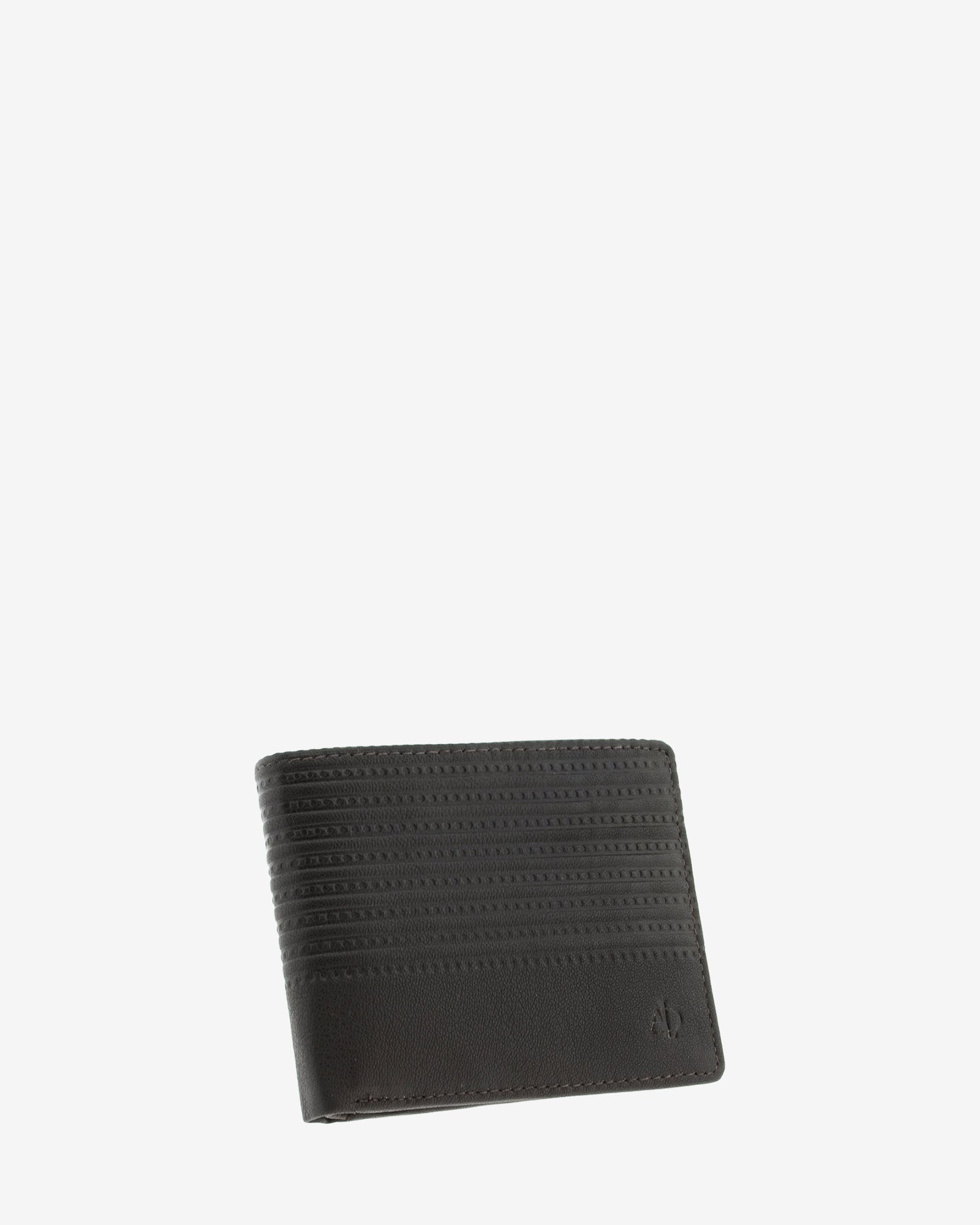 Cartera hombre marrón chocolate Adapell colección Race, diseño de rayas horizontales en piel y formato horizontal - referencia 1653-2