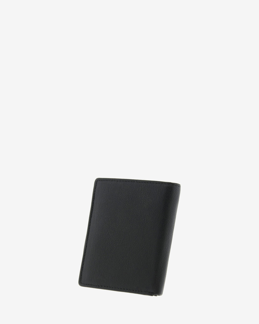 Cartera de hombre Maxwell Slim ultrafina en piel negra, parte trasera lisa sin adornos.