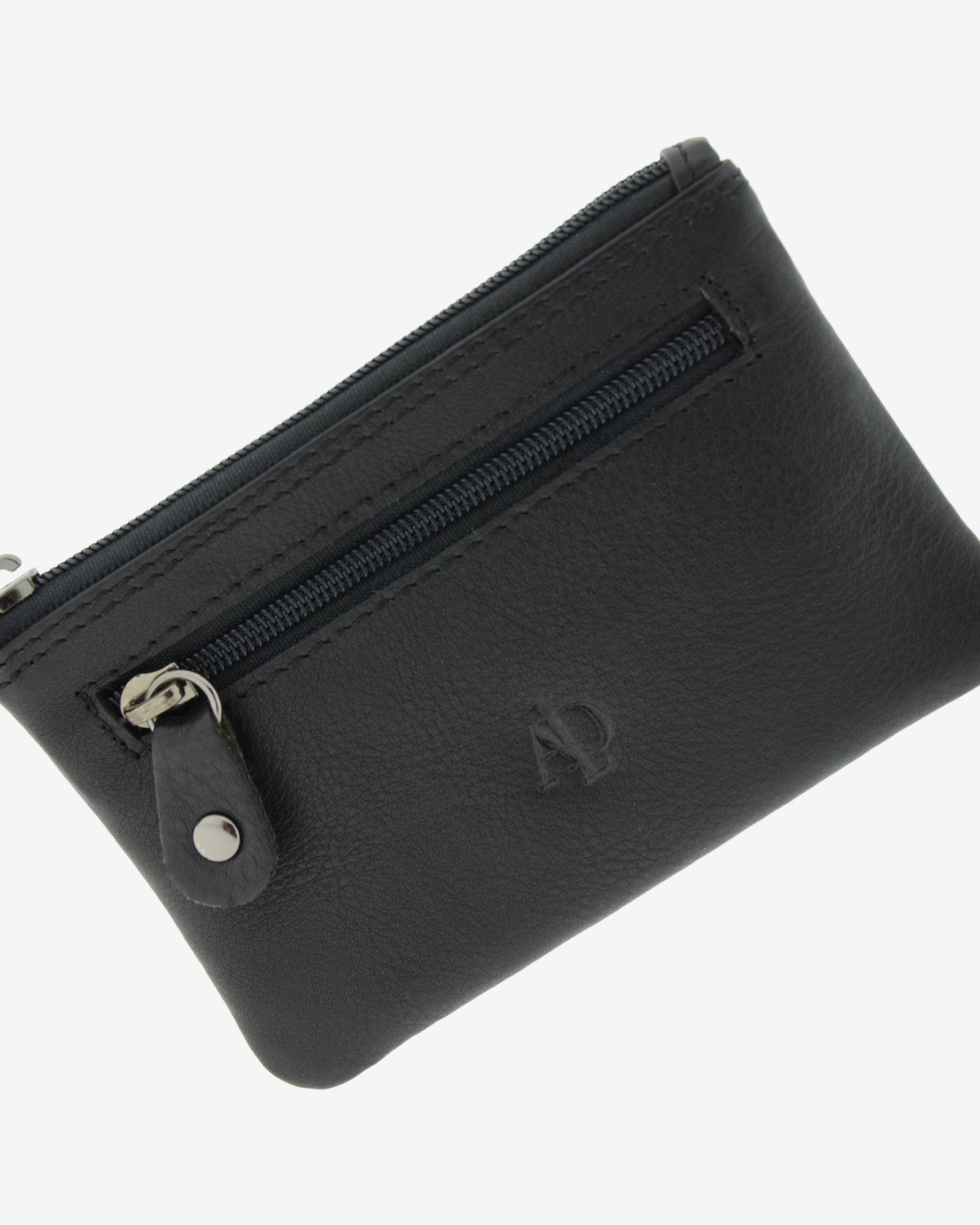 Monedero de piel con llavero interior – Negro - Ref. 8010-1