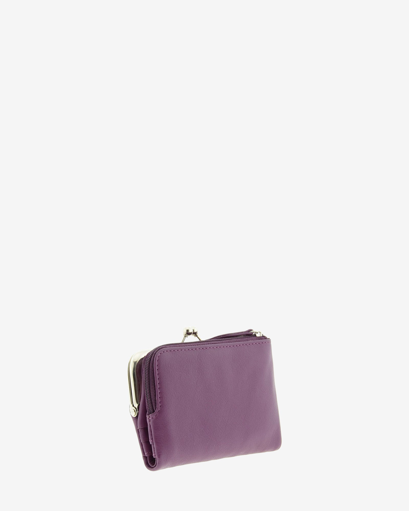 Cartera de piel Napa de color lila, vista trasera, referencia 8069-4
