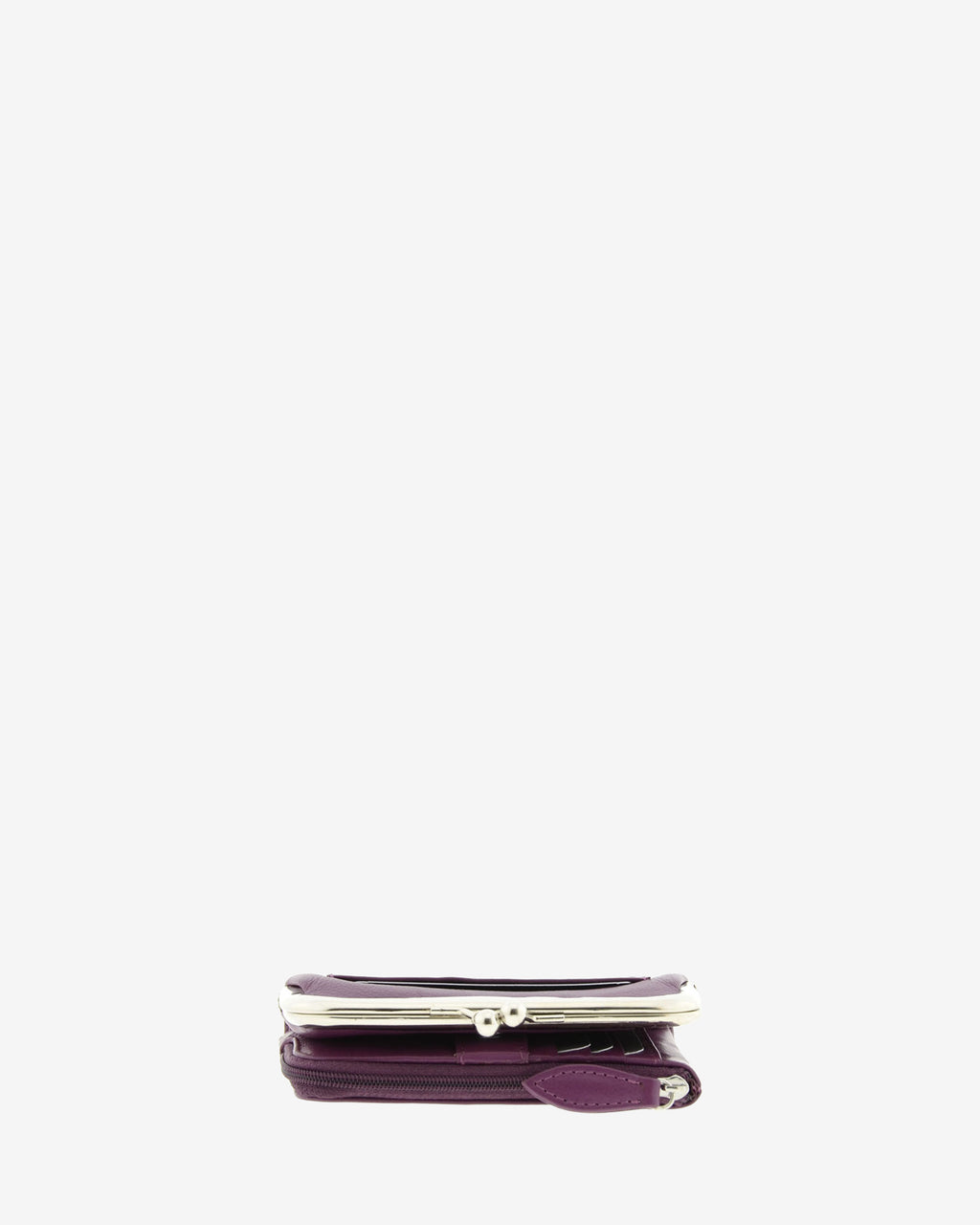 Cartera de piel Napa de color lila, vista volumen, referencia 8069-4