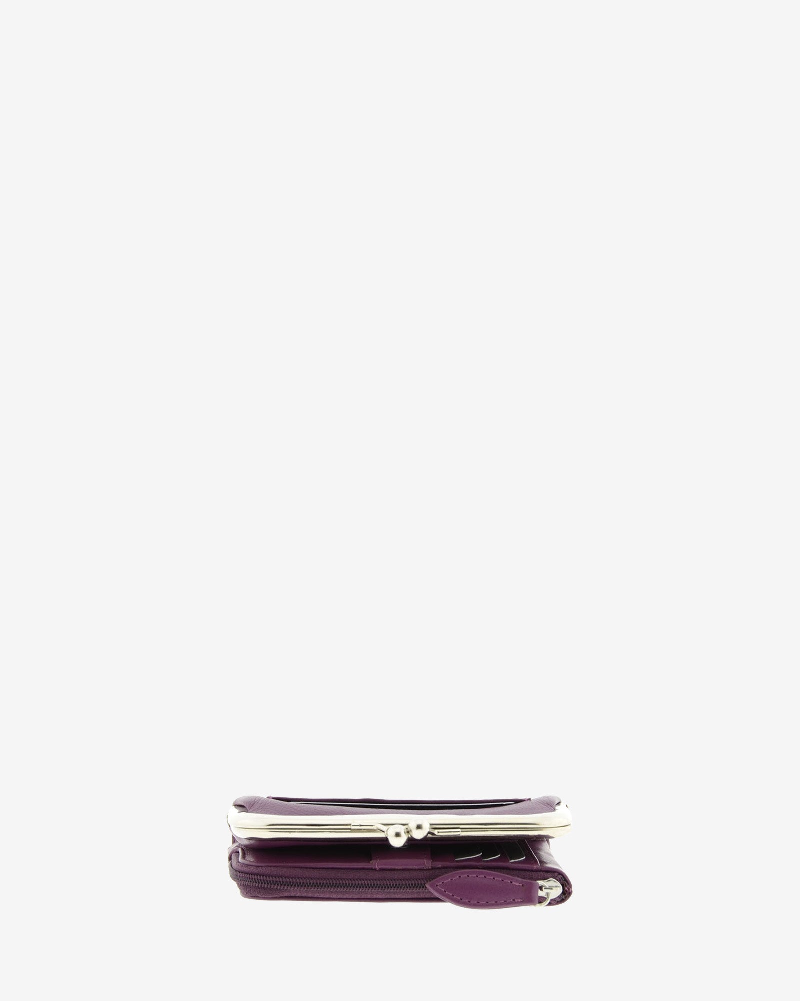 Cartera de piel Napa de color lila, vista volumen, referencia 8069-4