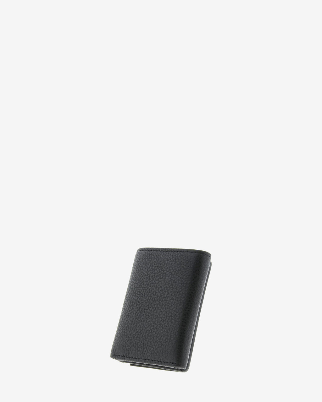 Cartera pequeña compacta de piel Napa de color negro, vista trasera, referencia 8071-1