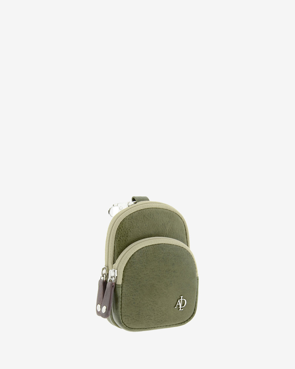 Monedero llavero de piel Adapell para mujer en verde con forma de mochila Ref. 8077-5-V