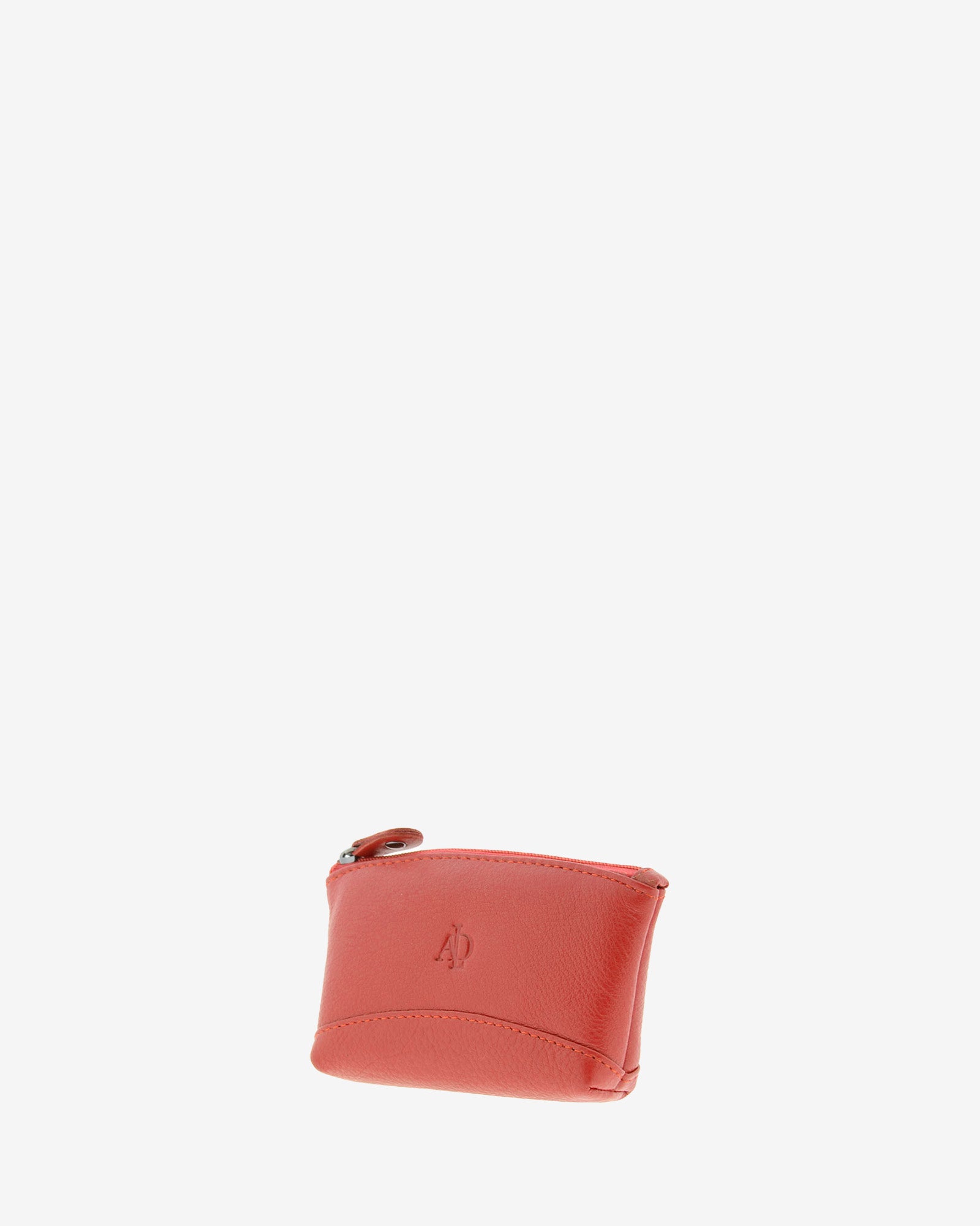 Monedero pequeño 8014 en color rojo, vista tres cuartos frontal derecha.