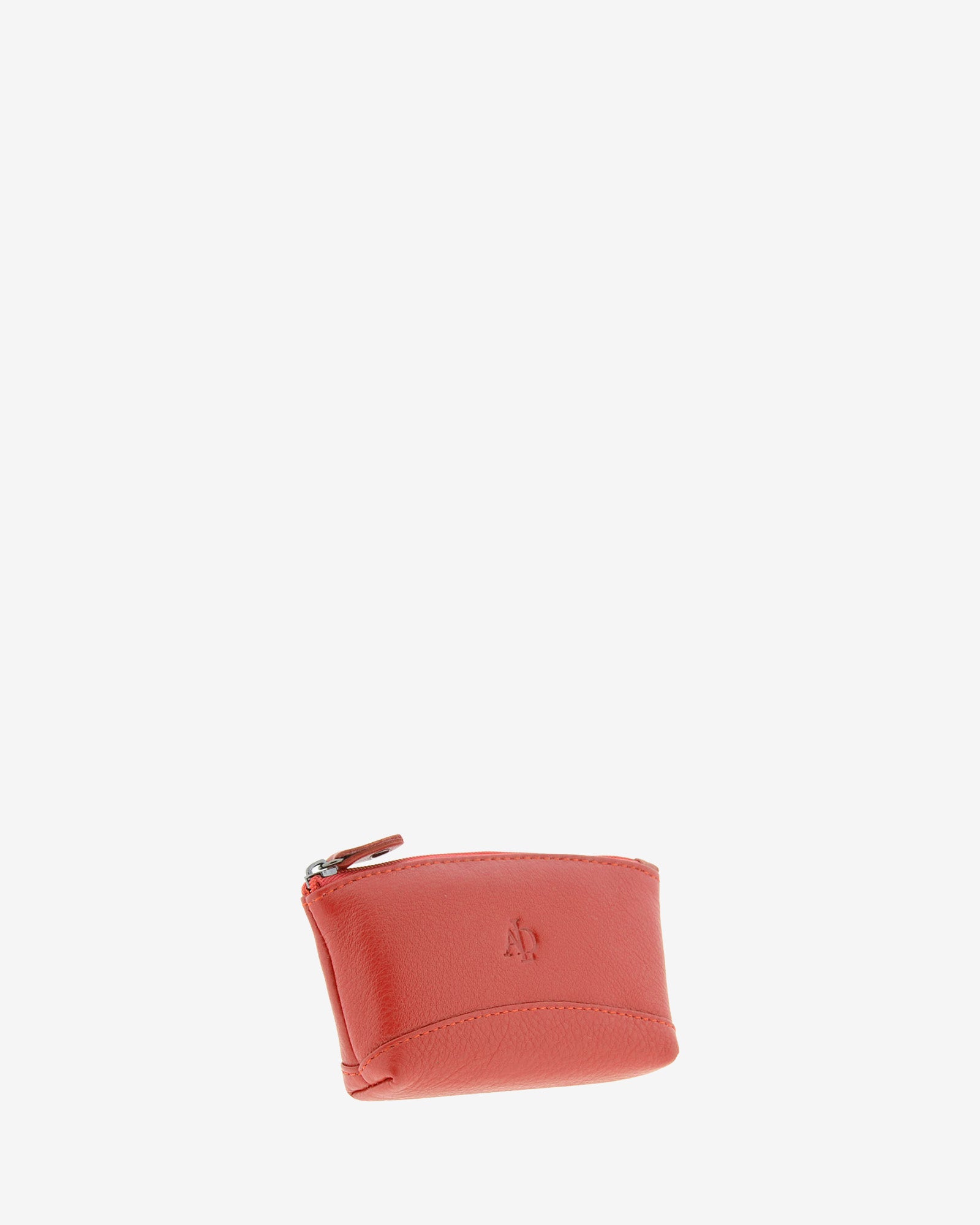 Monedero pequeño 8014 en color rojo, vista tres cuartos frontal izquierda.