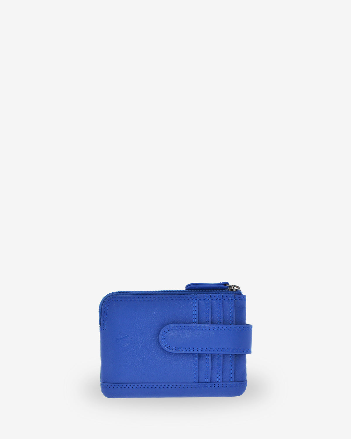 Monedero tarjetero 8036 en color azul cobalto, vista frontal.