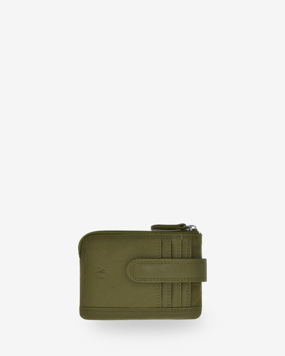 Monedero tarjetero 8036 en color bosque, vista frontal.