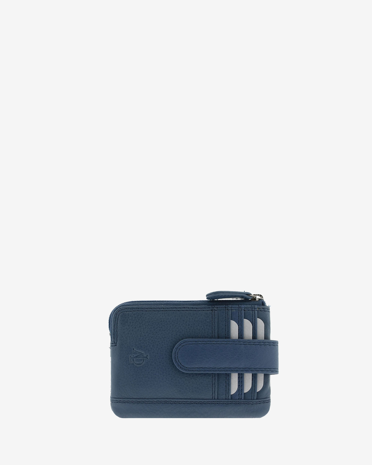 Monedero tarjetero 8036 en color marino, vista frontal.