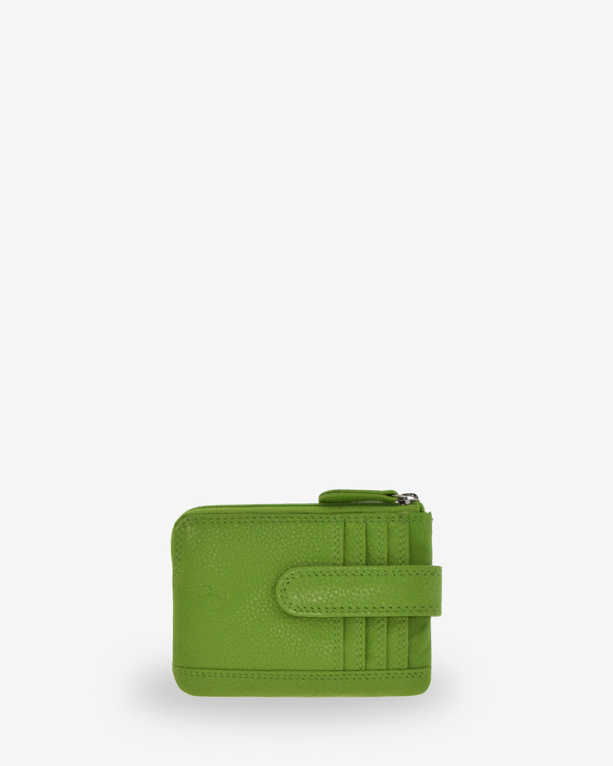 Monedero tarjetero 8036 en color matcha green, vista frontal.