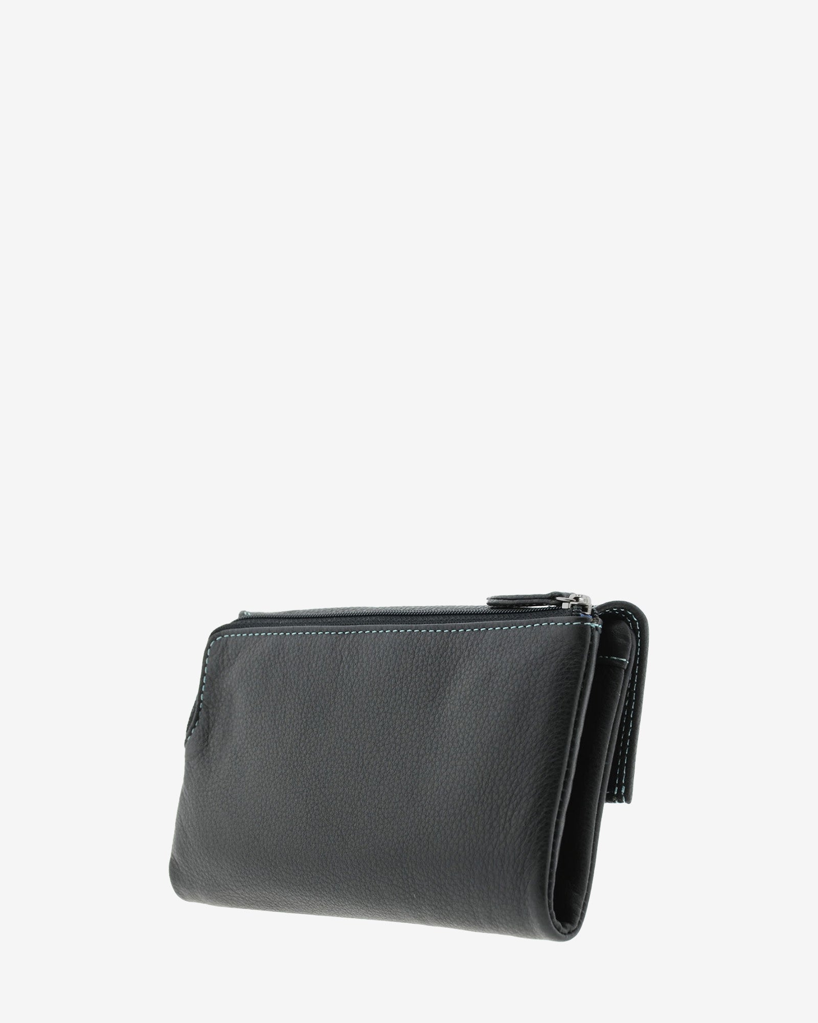 Cartera grande 4163 en color negro, vista tres cuartos posterior