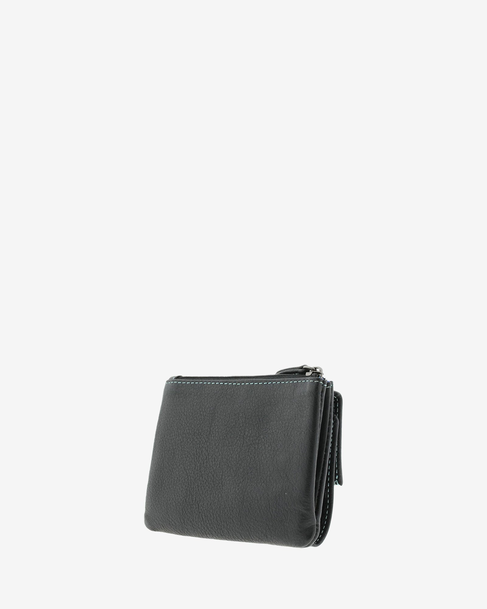 Cartera pequeña de mujer 4165 en negro, vista trasera