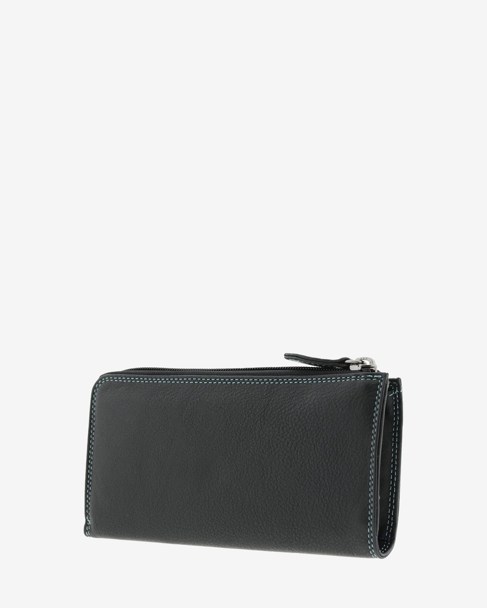 Cartera grande de mujer Adapell 4166 en color negro, vista tres cuartos posterior derecha