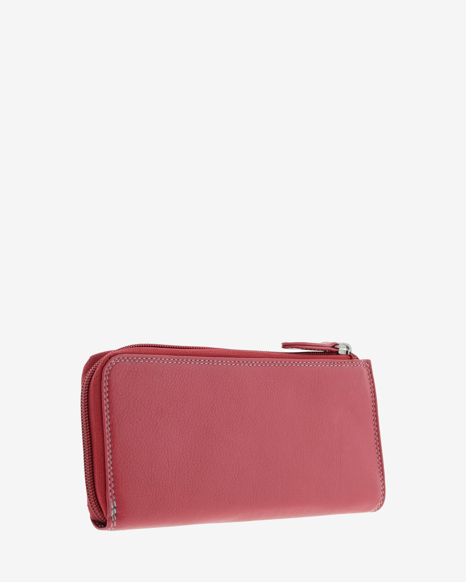 Cartera grande de mujer Adapell 4166 en color rojo, vista tres cuartos posterior izquierda