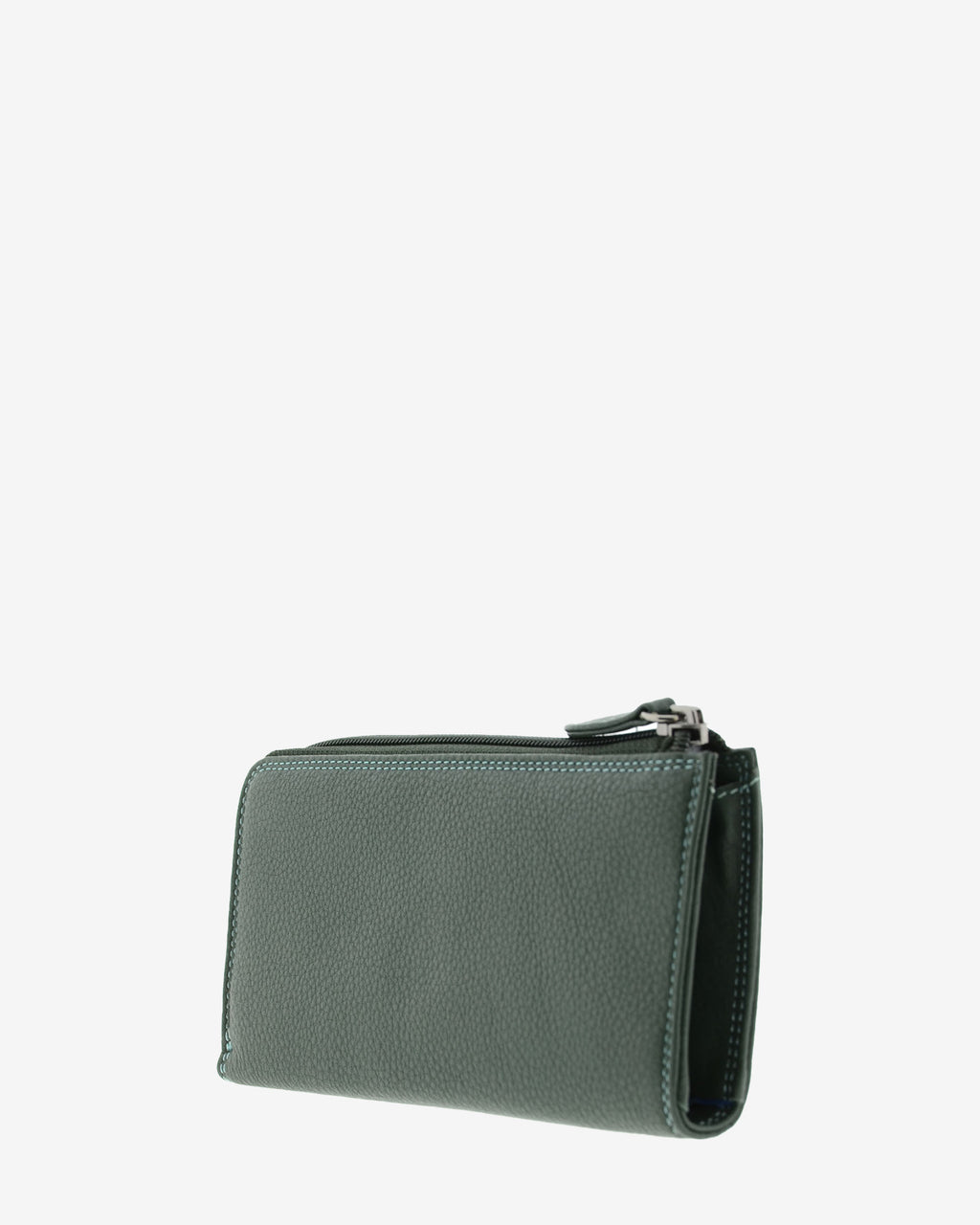 Cartera grande de mujer Adapell 4166 en color verde, vista tres cuartos posterior derecha