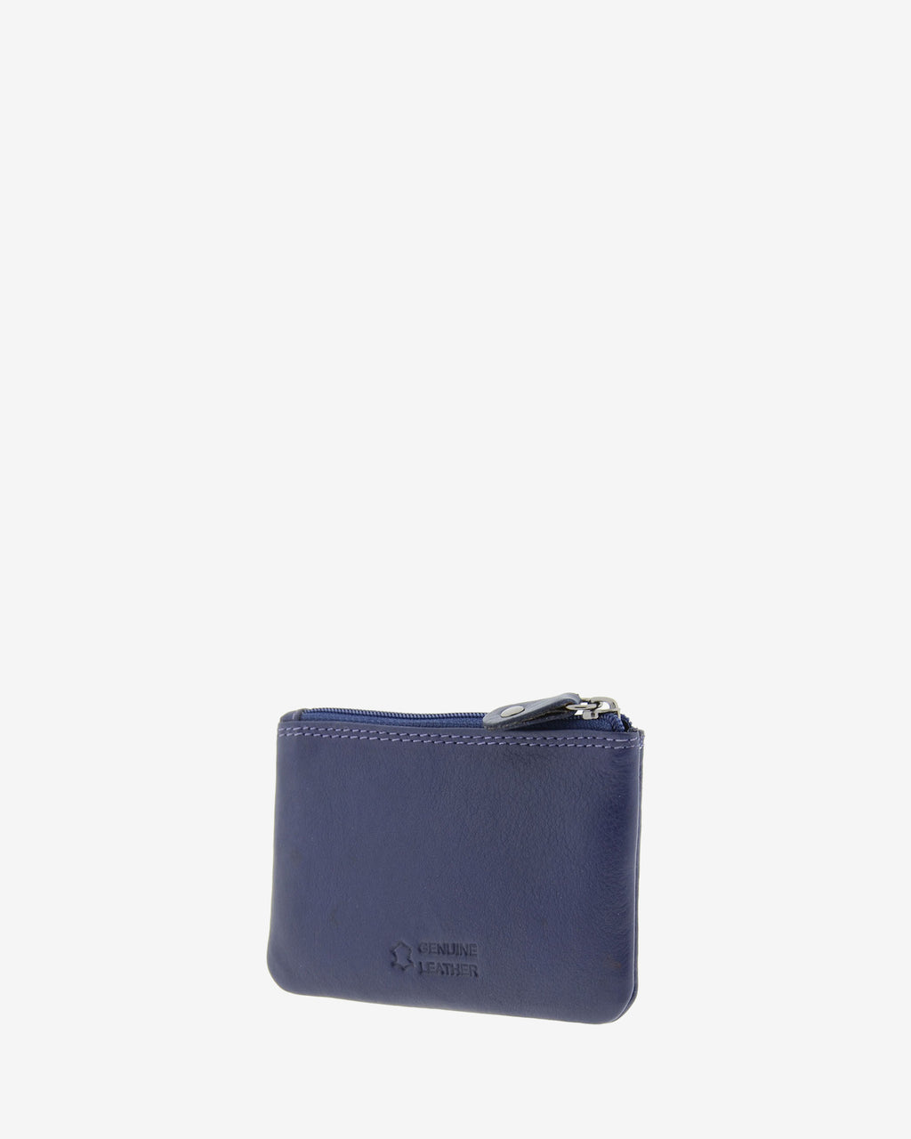 Monedero pequeño 8010 en color azul marino, vista tres cuartos posterior.
