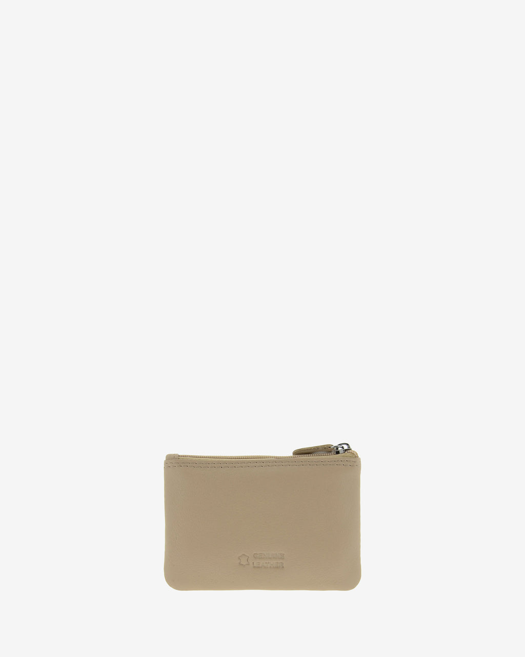 Monedero pequeño 8010 en color topo, vista posterior.