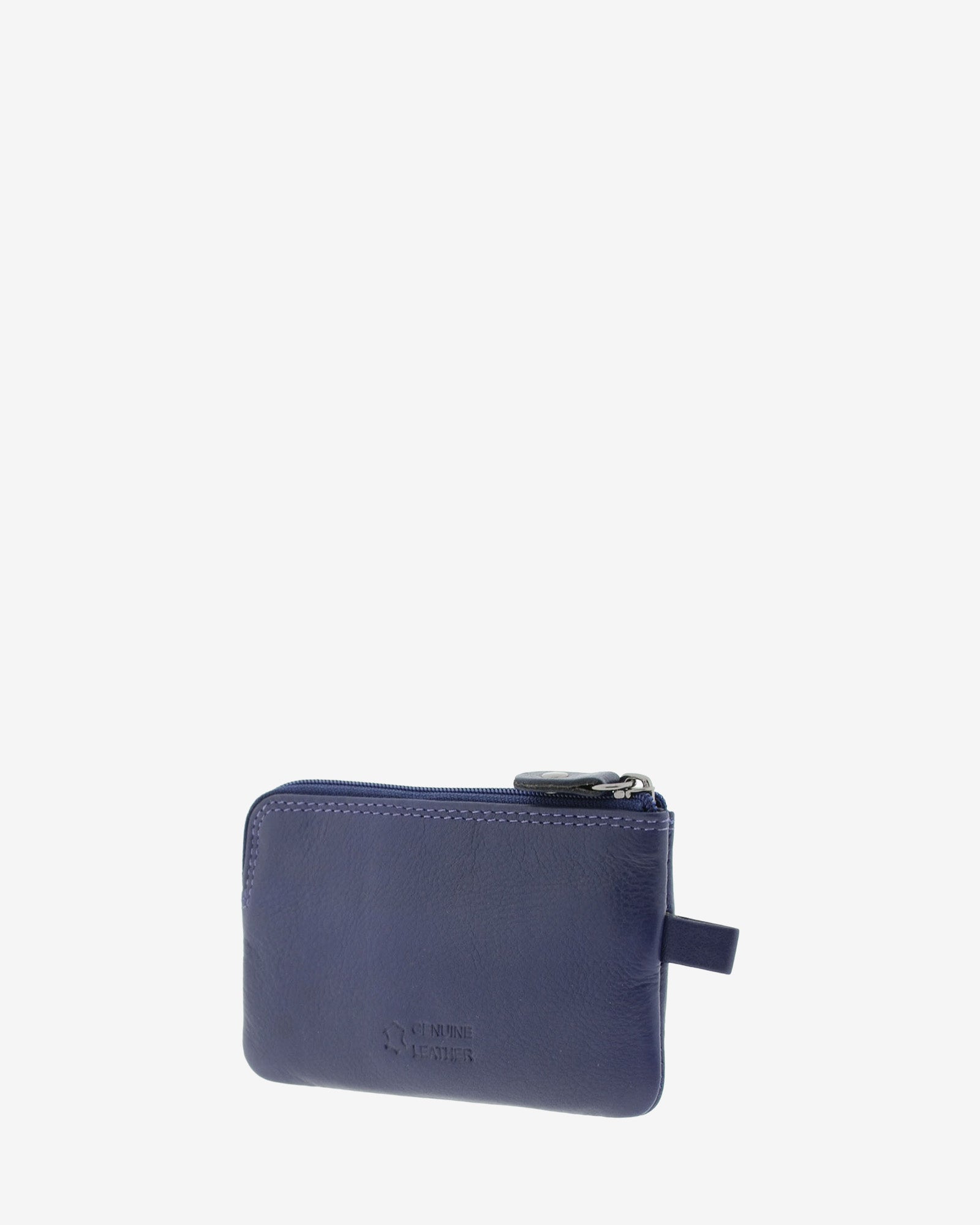 Monedero fino 8011 en color azul marino, vista tres cuartos posterior