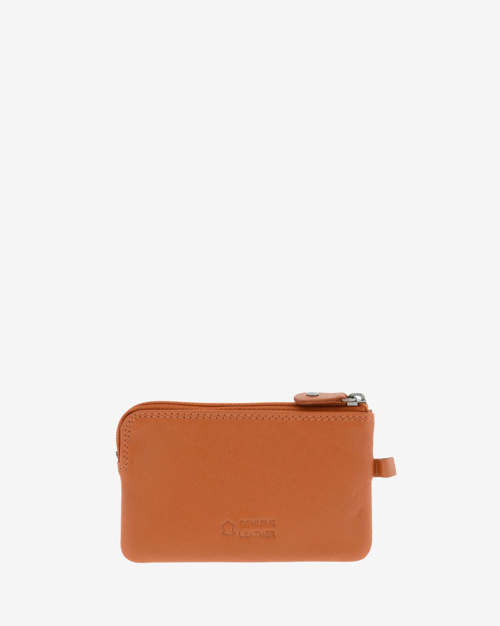 Monedero fino 8011 en color cuero, vista posterior.